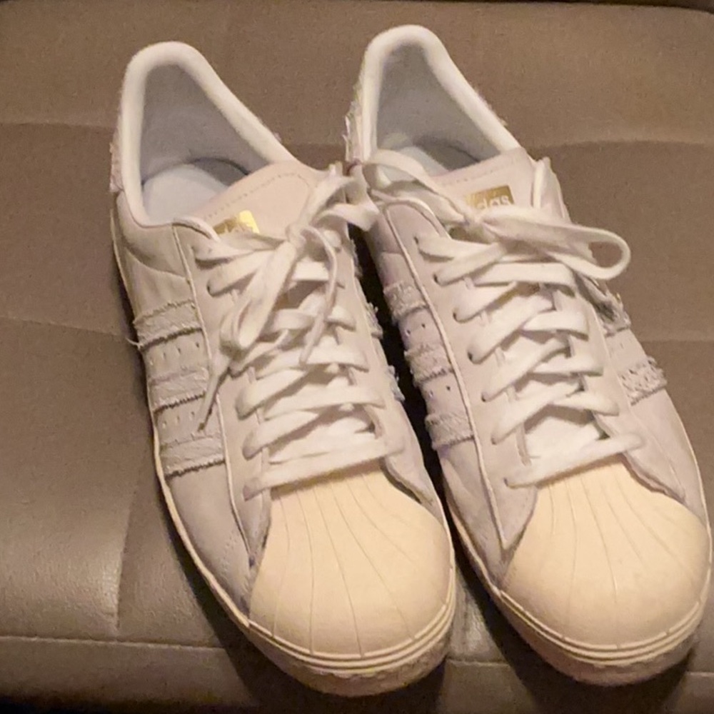Adidas Superstar 80s Sneakers in White and Gold